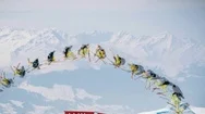 Cinemagraph Of Winter Ski Jumping Freestyle Extreme Sport Stock Footage