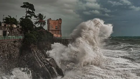 Cinemagraphs. Huge sea waves Stock Footage 249177372