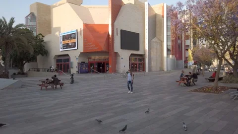 Cinematheque TLV dolly in Stock Footage 117139522