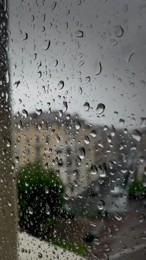 Cinematic 16:9 Rain from the window 動画素材 157282303