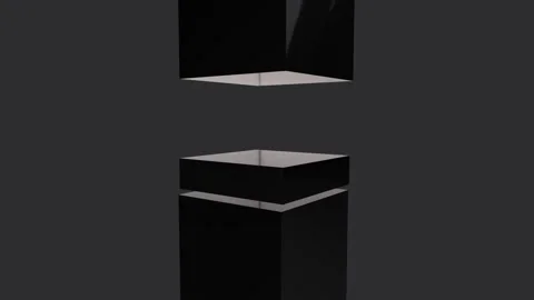 Cinematic 3D Flying Blocks Animation FullHD Stock Footage 291937844