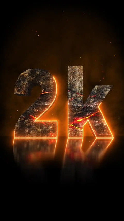 Cinematic 3D Lava Rock 2K Vertical Milestone Title Reveal Stock Footage 341339078