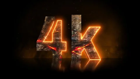 Cinematic 3D Lava Rock 4K Milestone Title Reveal Stock Footage 340904531
