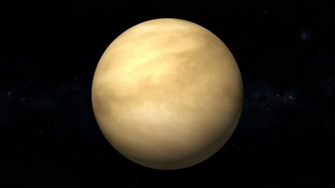 Cinematic 3D rendering of Venus  planet in rotation, solar system planets Video stock 131096745
