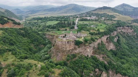 Cinematic 4K Drone Flight Above Tatev Monastery in Armenia Surrounded. 库存影片 341979984