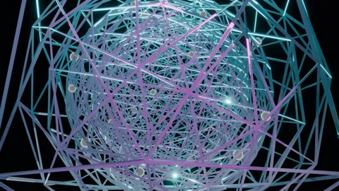 Cinematic 4K Neural Network Weave Vídeos de archivo 332127101