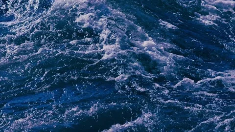 Cinematic 4K Ocean Wave Breaking with White Foam Slow Motion B-Roll Background  Stock Footage 324619476