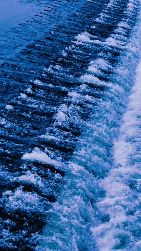 Cinematic 4K Ocean Waves Vertical Slow Motion B-Roll Footage with Sea Foam Stock Footage 324620194