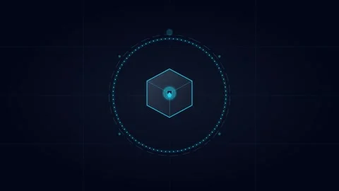 Cinematic Abstract Blockchain Zero Knowledge Proof Visualization with Glowi.. Stock Footage 346611308