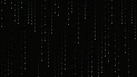 Cinematic Abstract Bokeh Glitter Falling on Deep Black Screen Background Effe Stock Footage 341058723