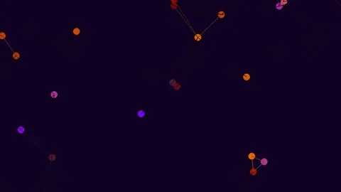 Cinematic abstract data visualization of interconnected glowing particles i.. Stock Footage 342092939