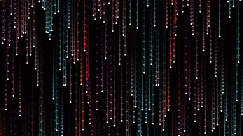 Cinematic abstract digital particle rain and flowing data stream background.. Stock Footage 341058544