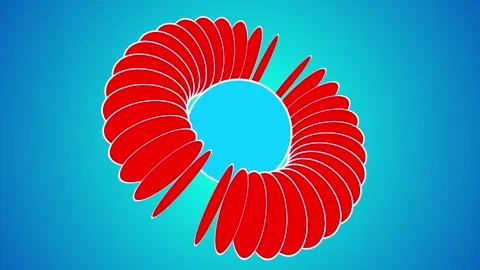 Cinematic Abstract Digital Rotating Ring Motion Graphic Loop Video stock 312303203