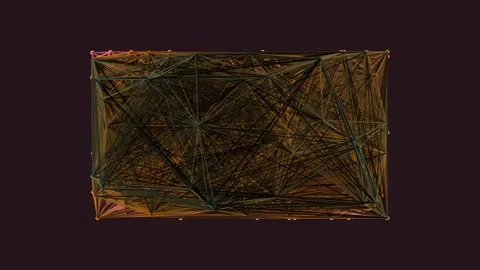 Cinematic abstract global data network lines connecting glowing nodes techn.. Stock Footage 340380185