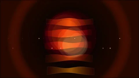 Cinematic abstract glow: Warm orange wave energy transition on dark screen Stock Footage 346000924