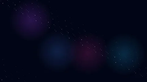 Cinematic abstract glowing light particles in dark space Stock Footage 345594791