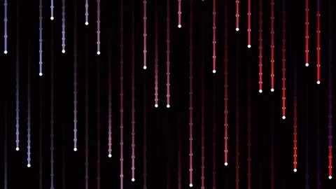Cinematic abstract neon data streams flowing down dark background Stock Footage 341057865