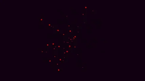 Cinematic abstract particle explosion with glowing magic sparks on black scre Stock Footage 341058737