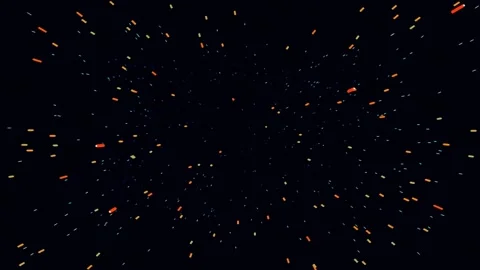 Cinematic abstract red spark explosion energy magic cosmic glitter dust on .. Stock Footage 341055559