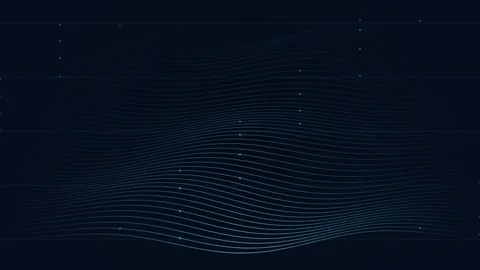 Cinematic abstract technological background: flowing blue data streams and .. Stock Footage 346001762