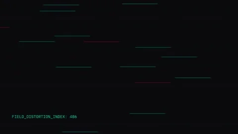 Cinematic abstract technology background with flowing neon lines and data v.. Stock Footage 336805852