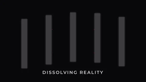 Cinematic Abstract Visual of Dissolving Reality Concept on Black Screen Stock Footage 337655975