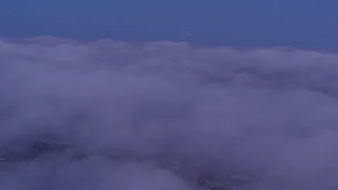 Cinematic Aerial in Clouds Stock Footage 100157510