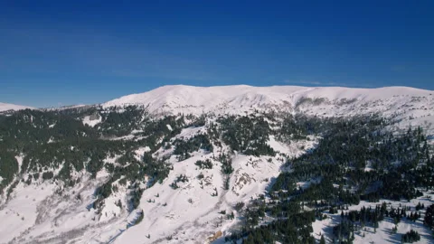 Cinematic Aerial View Of Goderdzi Mountains In Georgia Video stock 237285736
