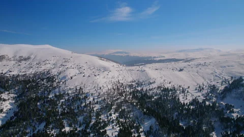 Cinematic Aerial View Of Goderdzi Mountains In Georgia Video stock 237287106