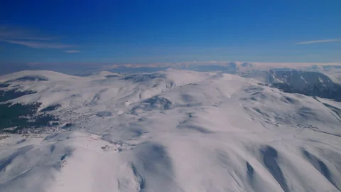 Cinematic Aerial View Of Goderdzi Mountains In Georgia Video stock 237332803