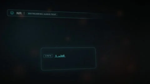Cinematic AI Interface Reveal Animation Futuristic Sci-Fi UI Translucent Glass Stock Footage 343063468