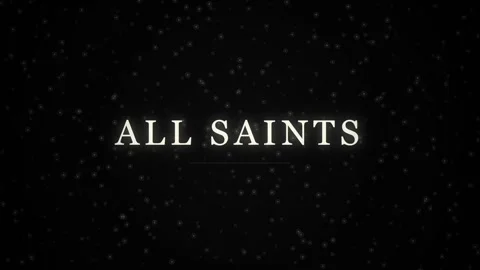 Cinematic all saints day background with falling bokeh particles and glowin.. Stock Footage 344638324