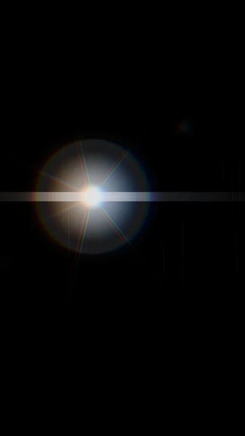 Cinematic Anamorphic Lens Flare Effect on Black Background Stock Footage 345709082