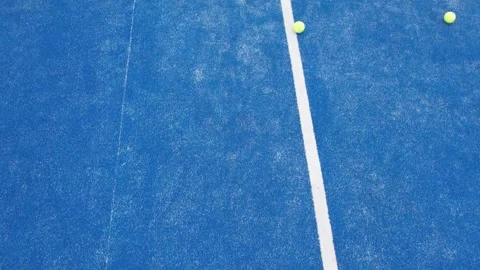 A cinematic and smooth flight over a beautiful outdoor padel court leisure .. Stock-Footage 314707422