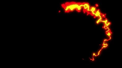 Cinematic Animated Fire Spiral Transition on Black Background Vídeos de archivo 333626438