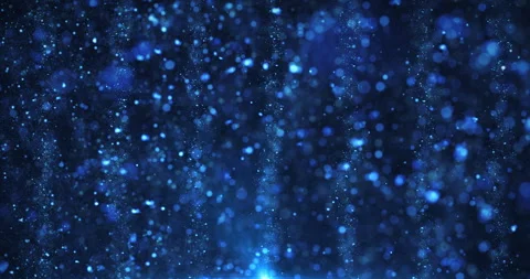 Cinematic animation visual flying particles on blue background Stock Footage 305678423