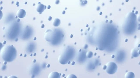 Cinematic animation visual particles and bubbles on white background Stock Footage 282200156