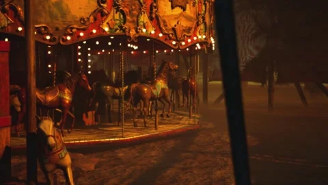 Cinematic Apocalyptic Circus Dance Orange Sky 60fps Stock Footage 321454940