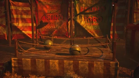 Cinematic Apocalyptic Circus Dance Orange Sky 60fps Stock Footage 321454997