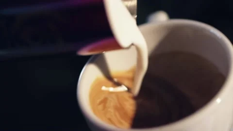 Cinematic B-roll footage of process of making coffee. Video stock 141516805