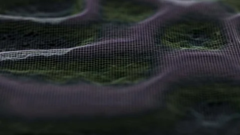 Cinematic background. Computer craters. seamless loop. Stock Footage 80350546