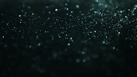 Cinematic background with green particles, Abstract motion of particles Stock Footage 154357988