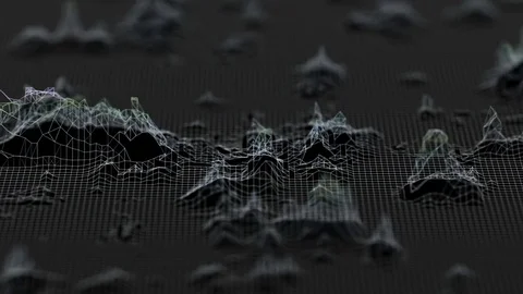 Cinematic background. structure in the interaction field. seamless loop. Stock Footage 80354398