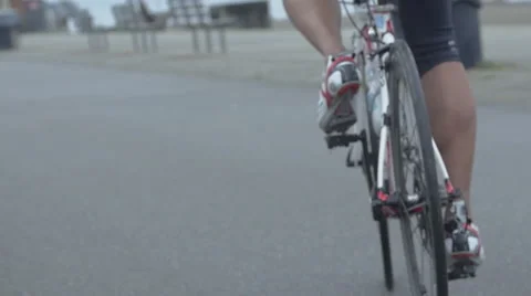 Cinematic biker's legs Stock Footage 40274213