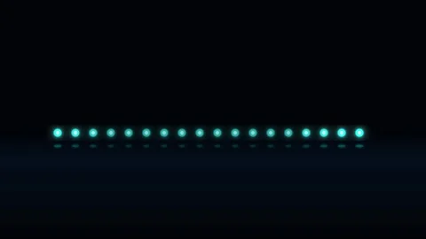 Cinematic blue light dots moving on dark background Stock Footage 344953887