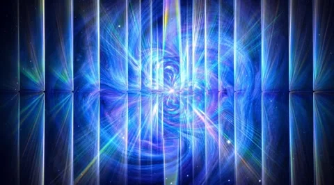 Cinematic blue nebula vortex in deep space Stock Footage 331457695