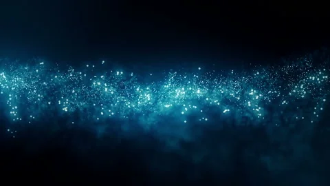 Cinematic Blue Particles Stock Footage 93677533