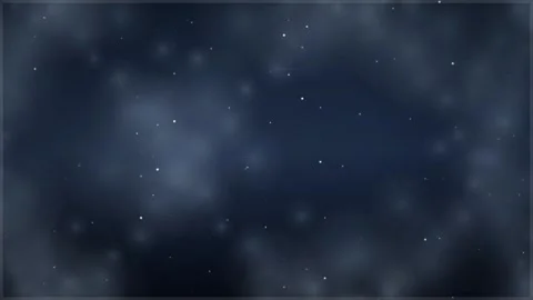 Cinematic blue starry night sky background with falling particles Stock Footage 346000850