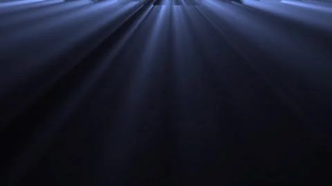 Cinematic Blue Sunrays Falling from Top on Black Background Vídeos de archivo 333626605