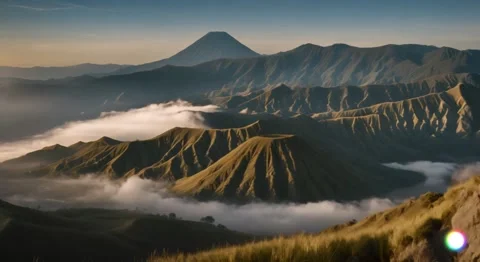 Cinematic bromo mountain, java indonesia mountain 스톡 동영상 280284958